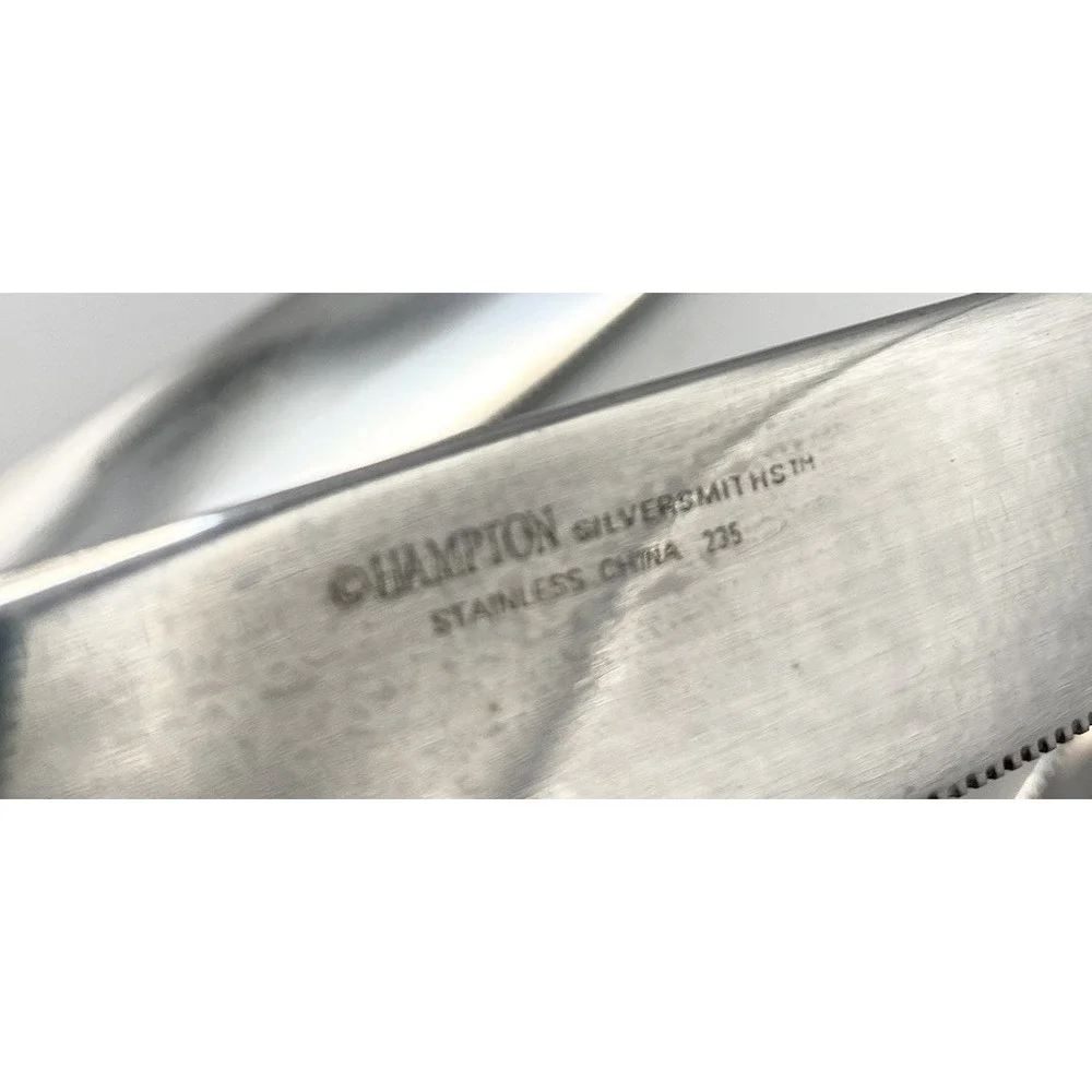 Hampton Silversmith Braided‎ Rope Stainless Silverware Lot Of 4 Butter Knifes